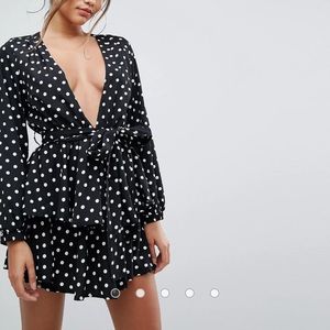 Lioness Mini Layered Dress With Plunge Front Detail